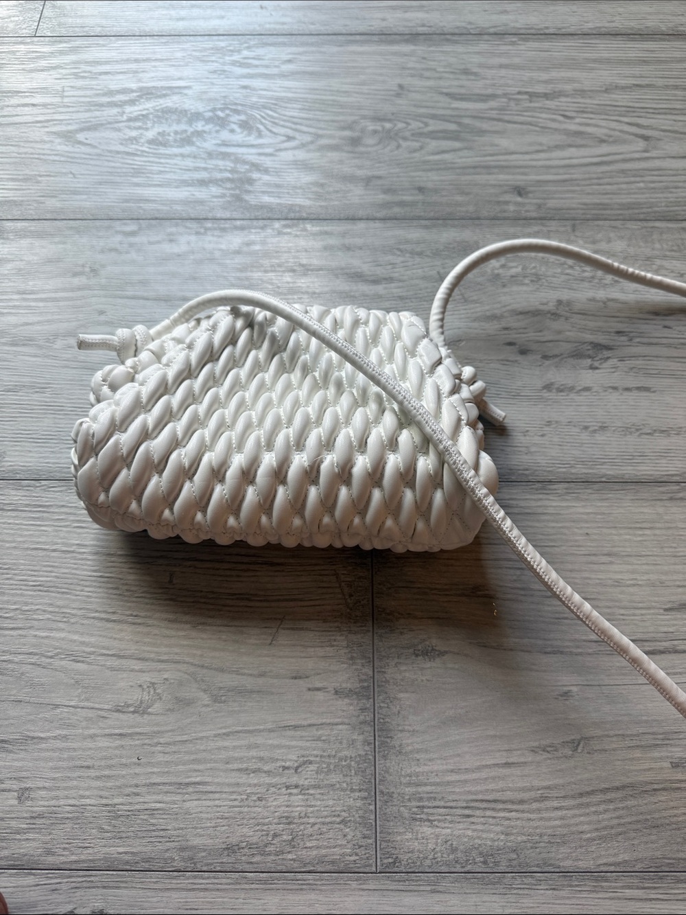 Woven Rope Crossbody Bag in White - Picture 1 of 5